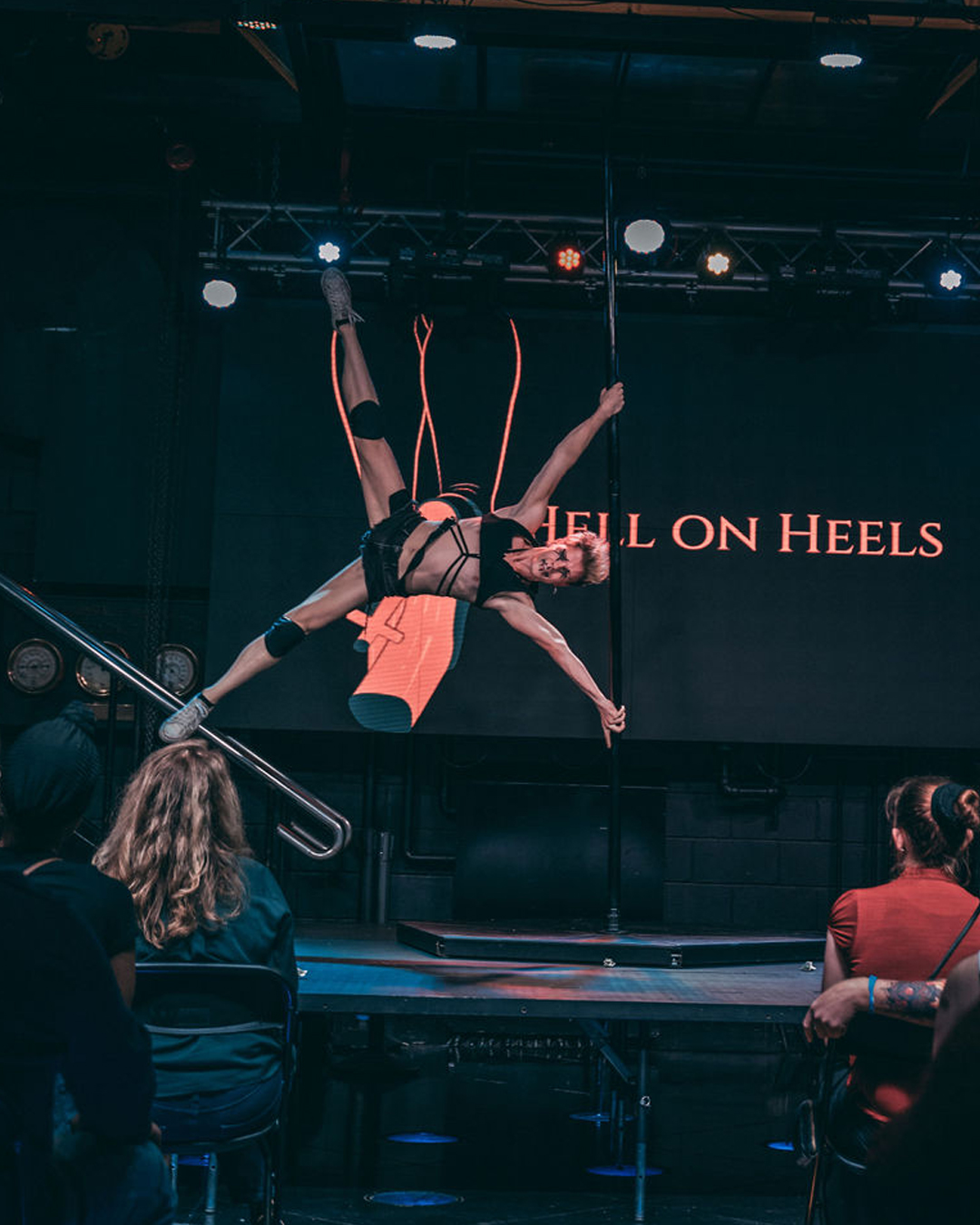 Burlesque-style stage moment